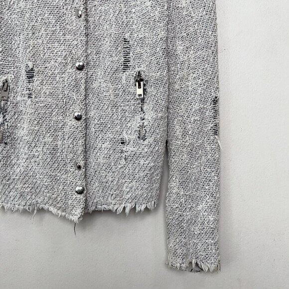 IRO Womens Size 1 Xsmall Agnete Tweed Zip Jacket - Picture 5 of 14